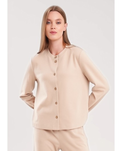 CLE Жакет жен. 157027/190ввэ, т.бежевый/св.бежевый