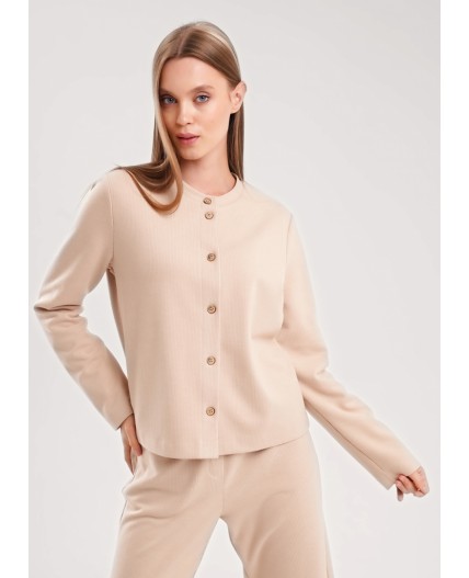 CLE Жакет жен. 157027/190ввэ, т.бежевый/св.бежевый