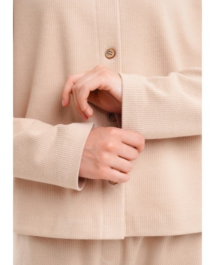 CLE Жакет жен. 157027/190ввэ, т.бежевый/св.бежевый