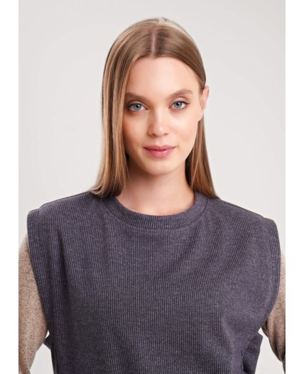 CLE Жилет жен. 157025/190ввэ, т.серый/серый