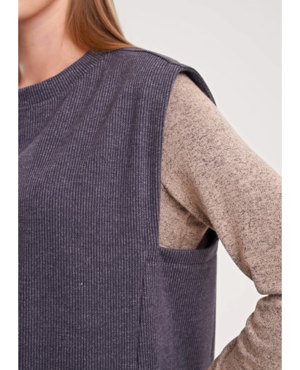 CLE Жилет жен. 157025/190ввэ, т.серый/серый