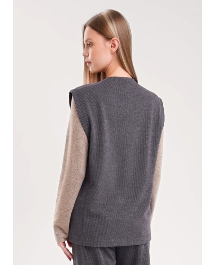 CLE Жилет жен. 157025/190ввэ, т.серый/серый