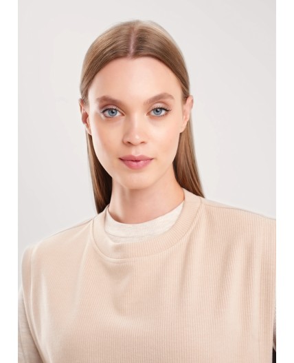 CLE Жилет жен. 157025/190ввэ, т.бежевый/св.бежевый