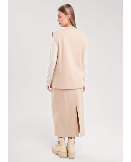 CLE Жилет жен. 157025/190ввэ, т.бежевый/св.бежевый