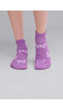 CLE Носки дет.С1485 20-22,22 лето хл+эл, св.фиолетовый