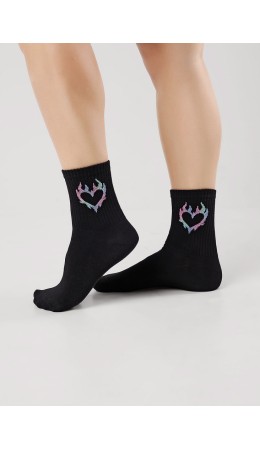 CLE Носки дет.С1523 16-18,18-20 свэг дев, чёрный