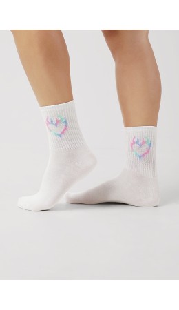 CLE Носки дет.С1523 16-18,18-20 свэг дев, белый