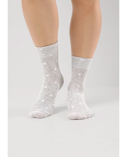 CLE Носки дет.С1536 20-22,22, меланж св.серый