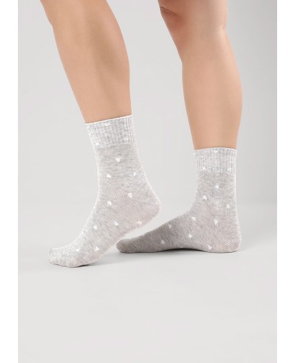 CLE Носки дет.С1536 20-22,22, меланж св.серый