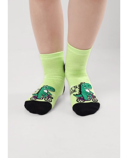 CLE Носки дет.С1538 16-18,18-20 кемпинг мал, св.зелёный