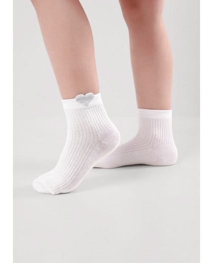 CLE Носки дет.С1543 20-22,22 выпускной хл+эл, белый
