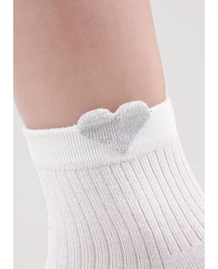 CLE Носки дет.С1543 20-22,22 выпускной хл+эл, белый