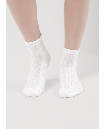 CLE Носки дет.С1545 12-14,14-16 выпускной ажур, белый