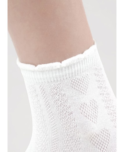 CLE Носки дет.С1545 12-14,14-16 выпускной ажур, белый