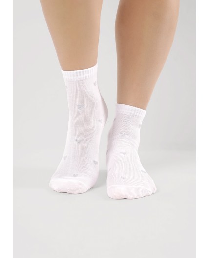 CLE Носки дет.С1547 12-14,14-16 выпускной хл+эл, белый