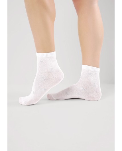 CLE Носки дет.С1547 16-18,18-20 выпускной хл+эл, белый
