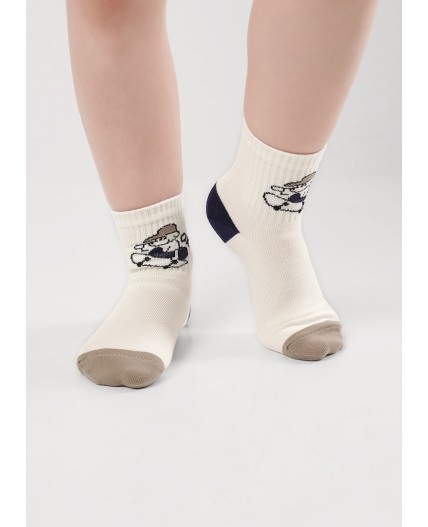 CLE Носки дет.С1548 16-18,18-20 бэксайд мал, молочный