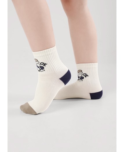 CLE Носки дет.С1548 16-18,18-20 бэксайд мал, молочный