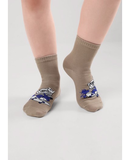 CLE Носки дет.С1549 12-14,14-16 fashion база мал, т.бежевый