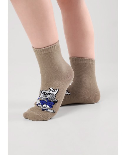 CLE Носки дет.С1549 12-14,14-16 fashion база мал, т.бежевый