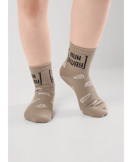 CLE Носки дет.С1551 24 бэксайд мал, т.бежевый