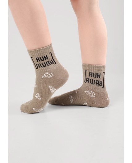 CLE Носки дет.С1551 24 бэксайд мал, т.бежевый