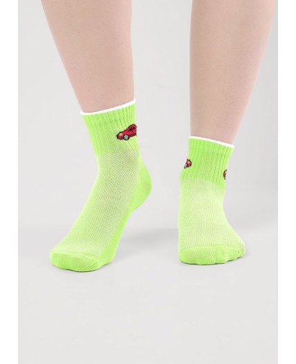 CLE Носки дет.С1561 16-18,18-20 сетка мал, салатовый