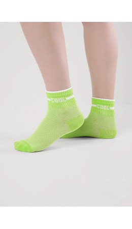 CLE Носки дет.С1562 12-14,14-16 сетка мал, салатовый