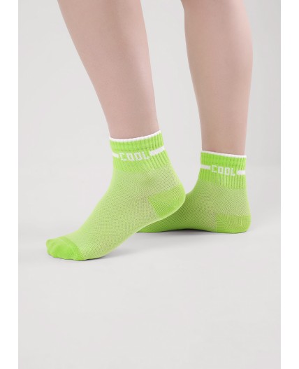 CLE Носки дет.С1562 12-14,14-16 сетка мал, салатовый