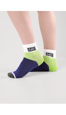 CLE Носки дет.С1563 16-18,18-20 сетка мал, синий