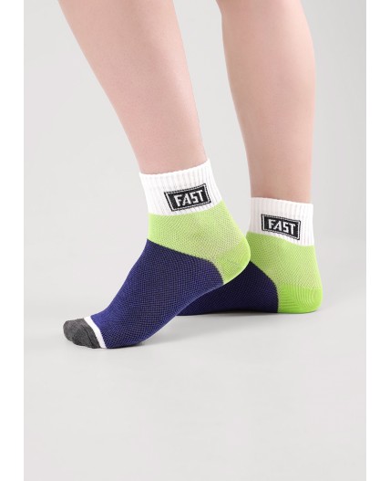 CLE Носки дет.С1563 16-18,18-20 сетка мал, синий