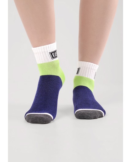 CLE Носки дет.С1563 16-18,18-20 сетка мал, синий