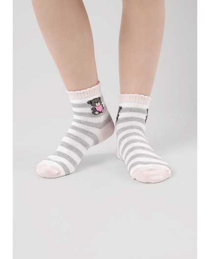 CLE Носки дет.С1567 12-14,14-16 сетка дев, розовый