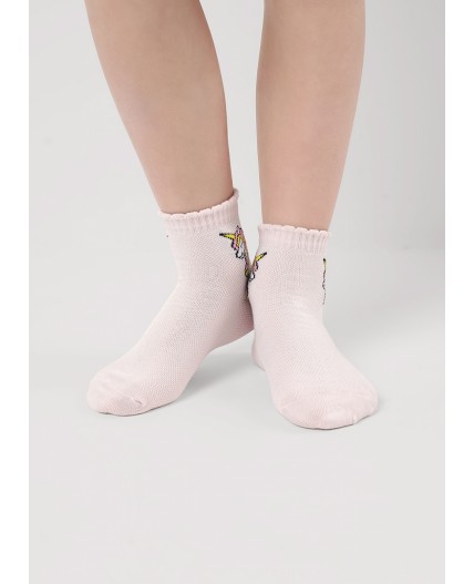 CLE Носки дет.С1568 16-18,18-20 сетка дев, розовый