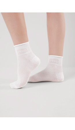 CLE Носки дет.С1569 16-18,18-20 сетка укороч, белый