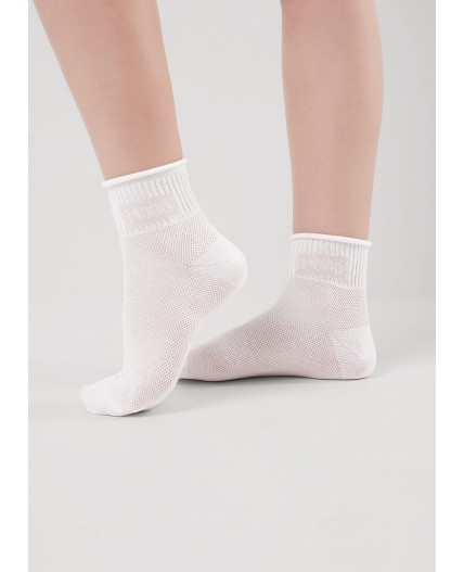 CLE Носки дет.С1569 16-18,18-20 сетка укороч, белый
