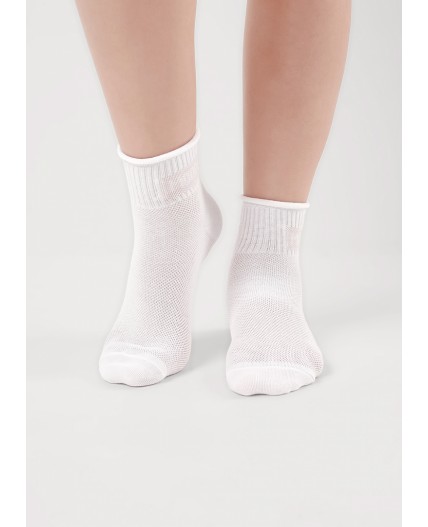 CLE Носки дет.С1569 16-18,18-20 сетка укороч, белый