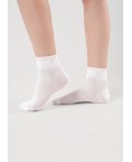 CLE Носки дет.С1570 16-18,18-20 сетка дев, белый