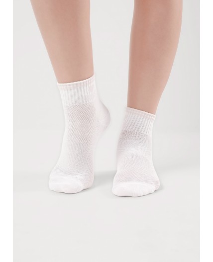 CLE Носки дет.С1570 16-18,18-20 сетка дев, белый