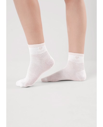 CLE Носки дет.С1570 20-22,22 сетка дев, белый