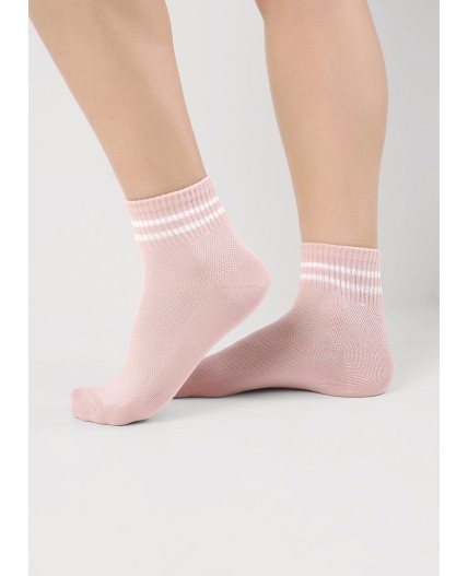 CLE Носки дет.С1571 16-18,18-20 сетка дев, розовый