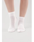 CLE Носки дет.С1571 16-18,18-20 сетка дев, белый