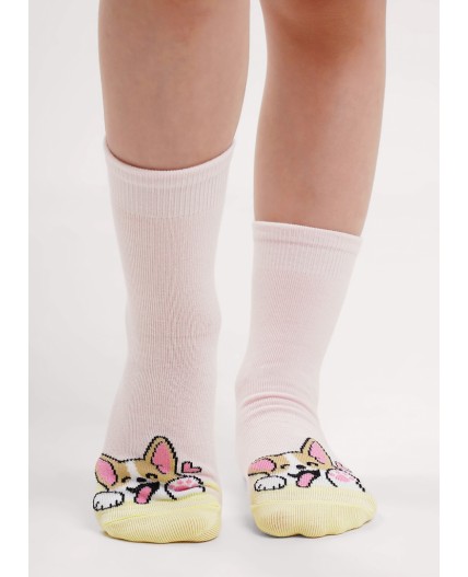 CLE Носки дет.С1580 16-18,18-20 викенд дев, розовый