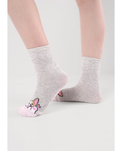 CLE Носки дет.С1580 16-18,18-20 викенд дев, меланж серый