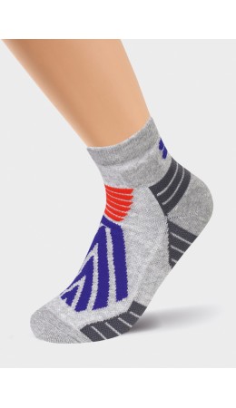 CLE Носки жен.S600П спорт махр, меланж серый