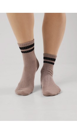 CLE Носки жен.Д2223 блеск вискоза, бежевый