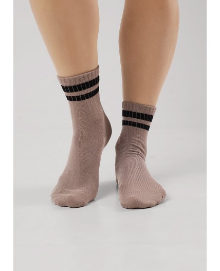 CLE Носки жен.Д2223 блеск вискоза, бежевый