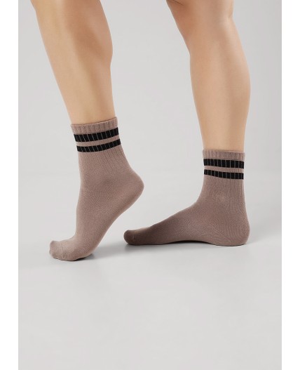 CLE Носки жен.Д2223 блеск вискоза, бежевый