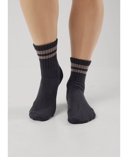 CLE Носки жен.Д2223 блеск вискоза, т.серый