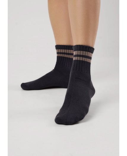 CLE Носки жен.Д2223 блеск вискоза, т.серый